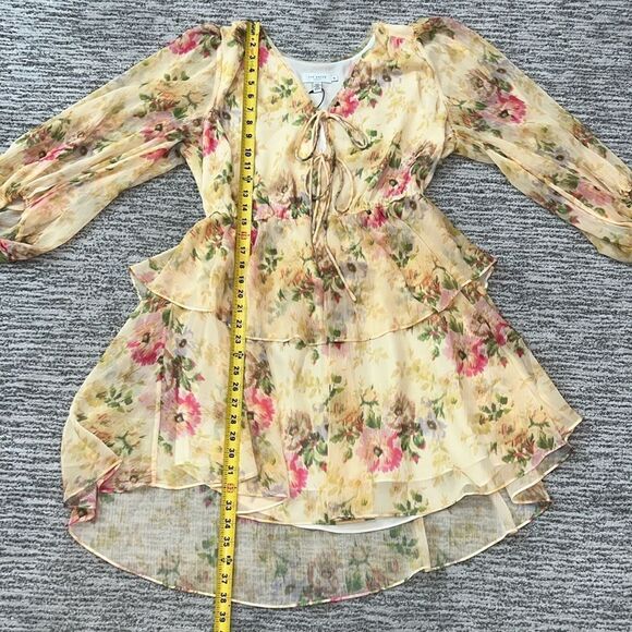 NWT Ted Baker Tamziiy V Neck Tie Front Mini Dress Ted Size 4/ US 12 - Picture 8 of 14